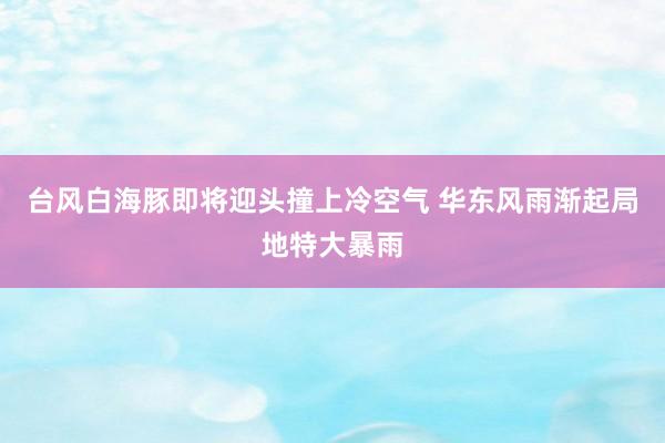 台风白海豚即将迎头撞上冷空气 华东风雨渐起局地特大暴雨