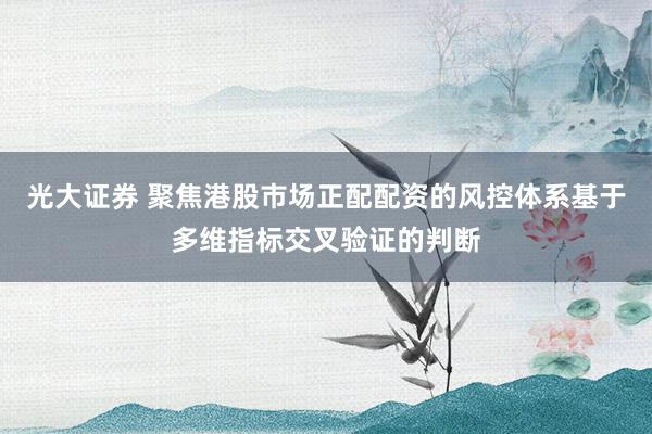 光大证券 聚焦港股市场正配配资的风控体系基于多维指标交叉验证的判断
